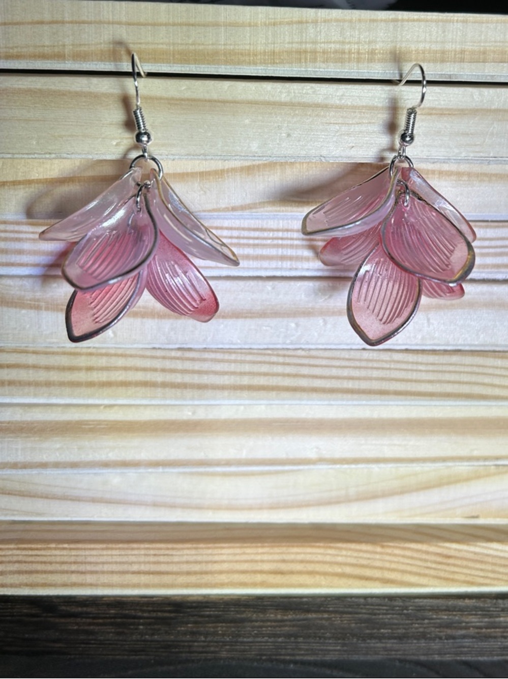 3/$25 Pink Petal Drop Earrings